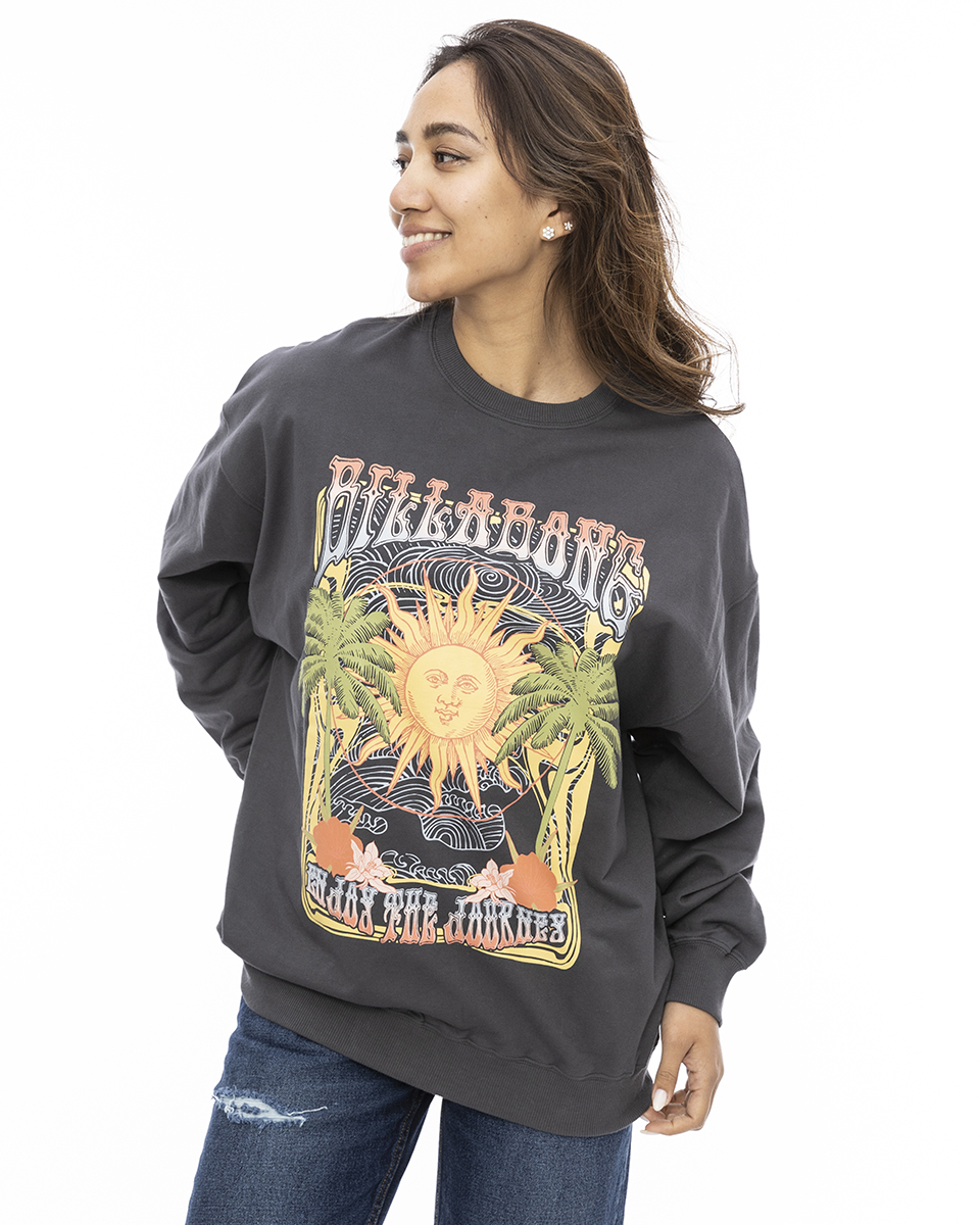ビラボン Billabong レディース GRAPHIC LIGHT SWEAT クルーネック トレーナー be014002 BILLABONG 24 ビラボン スウェット GRAPHIC LIGHT SWEAT CREW