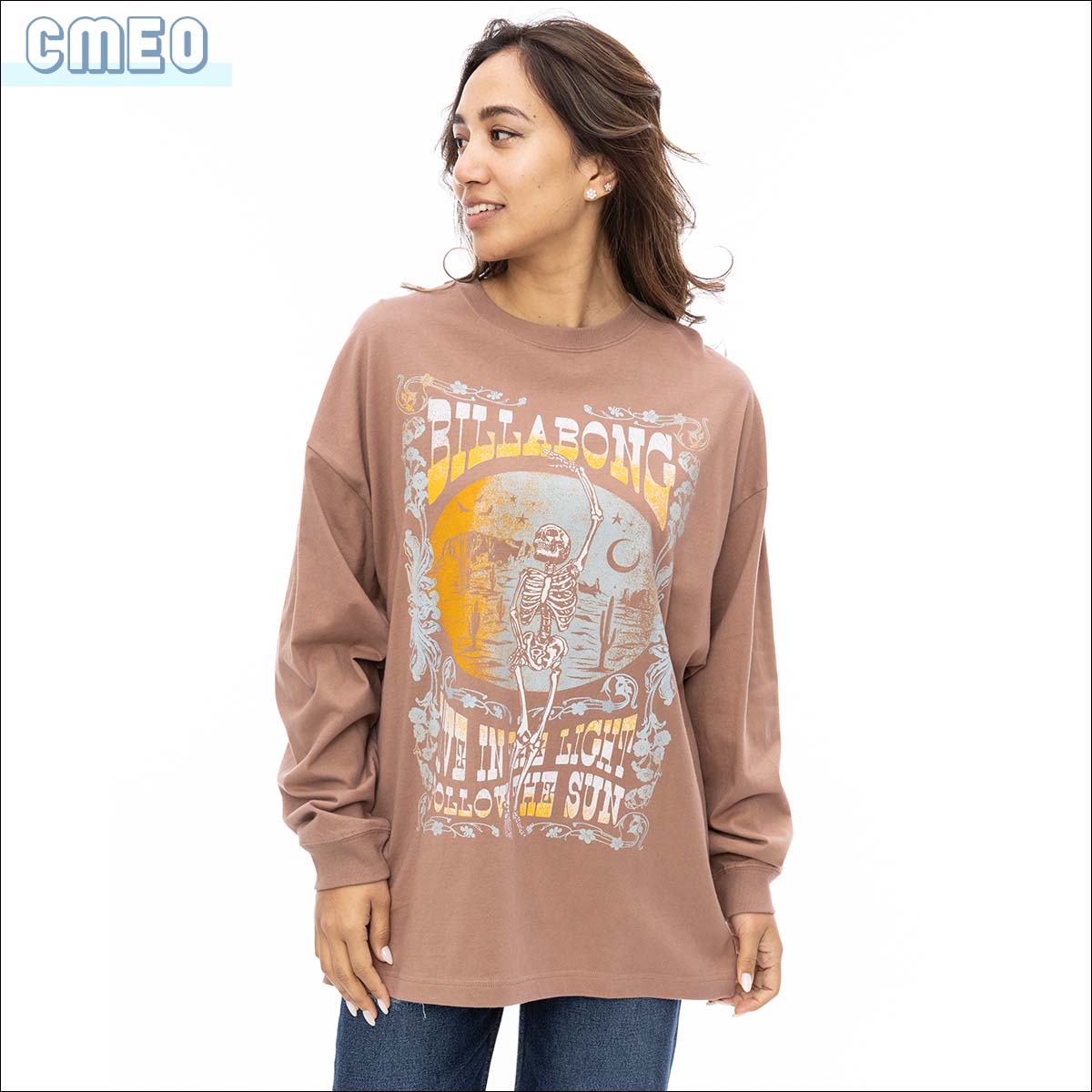 BILLABONG ビラボン 長袖 Tシャツ レディース ロンT バックプリント ルーズシルエット BE014-058 BILLABONG（ビラボン）の「BILLABONG/ビラボン ロンT バック