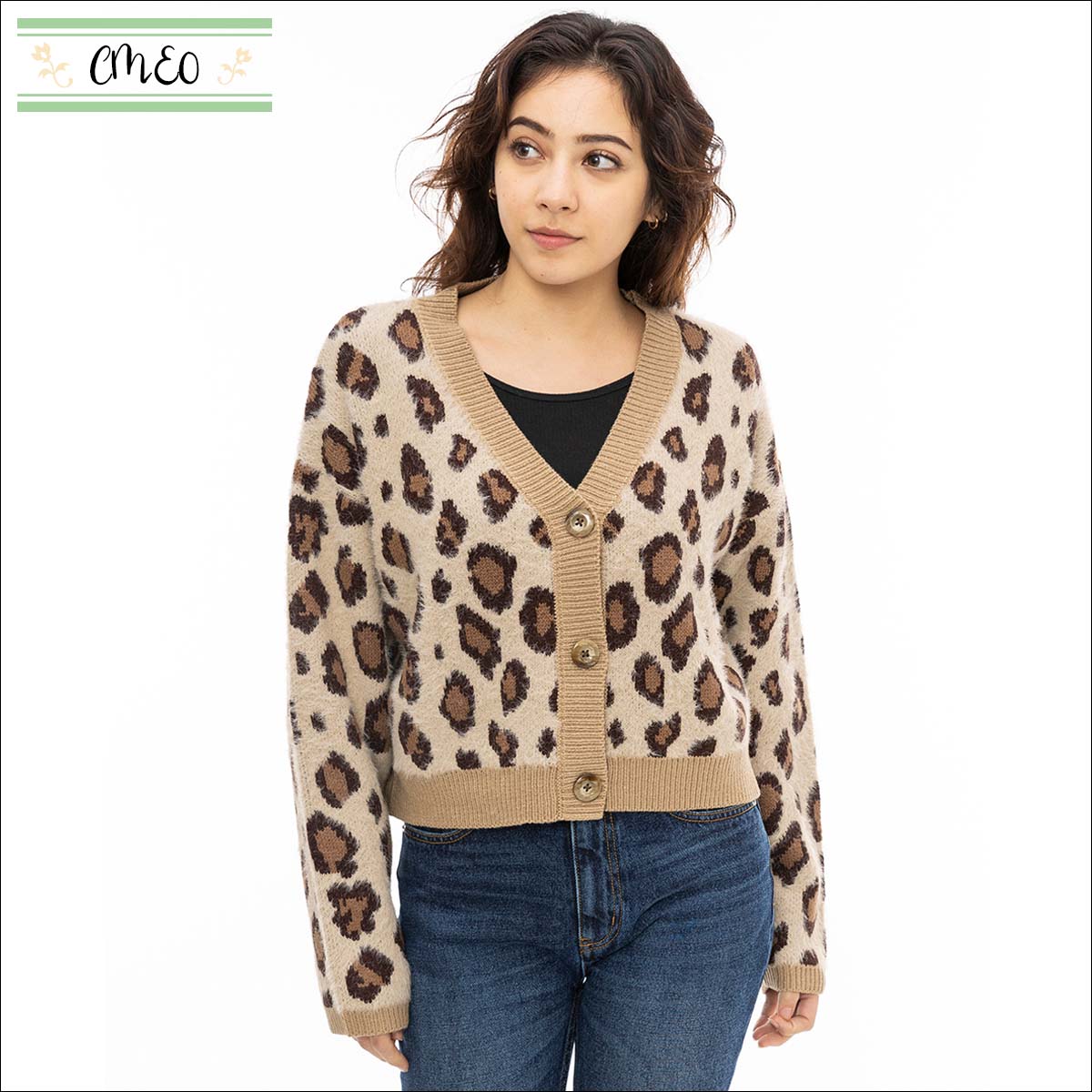 24 BILLABONG ビラボン カーディガン ヒョウ柄 レオパード シャギー