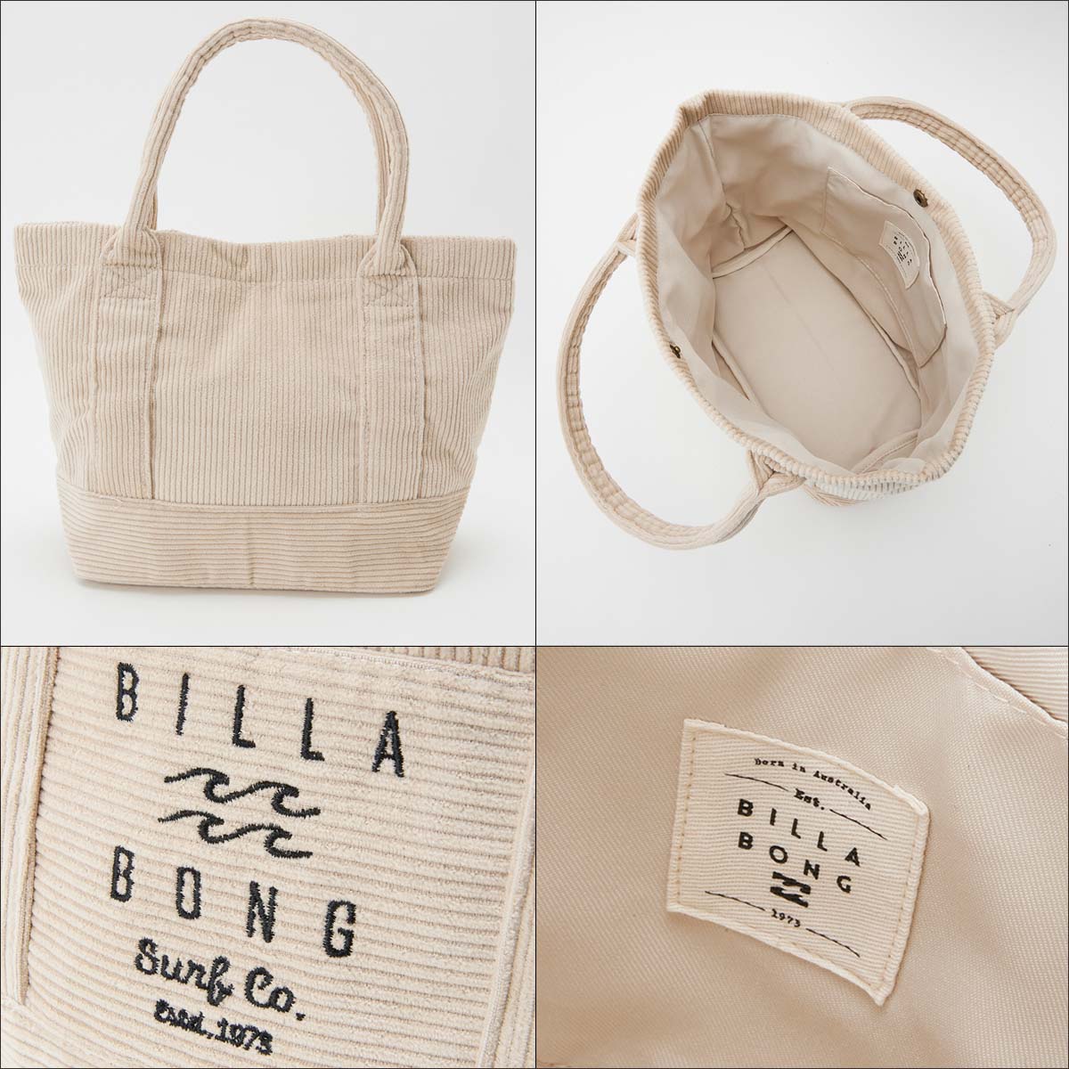 24 BILLABONG ビラボン バッグ CORDUROY MINI TOTE BAG 鞄