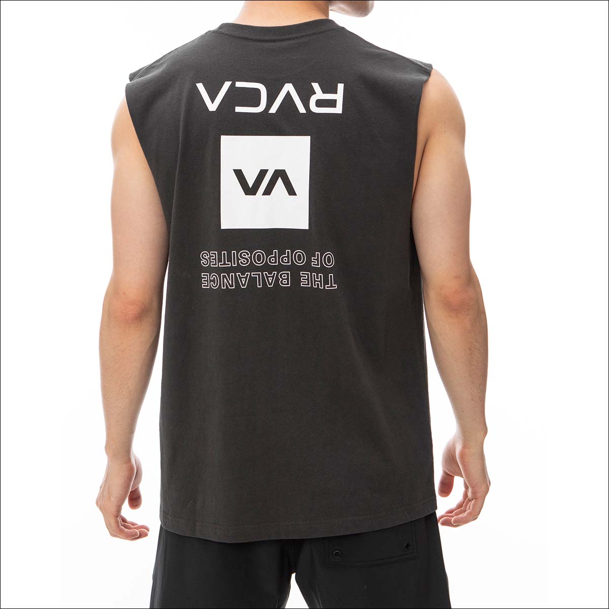 ◆RVCA◆大人気! VA All The Ways Muscle コットン タンクトップ RVCA VA All The Ways Muscle Tank In Black Acid - FREE