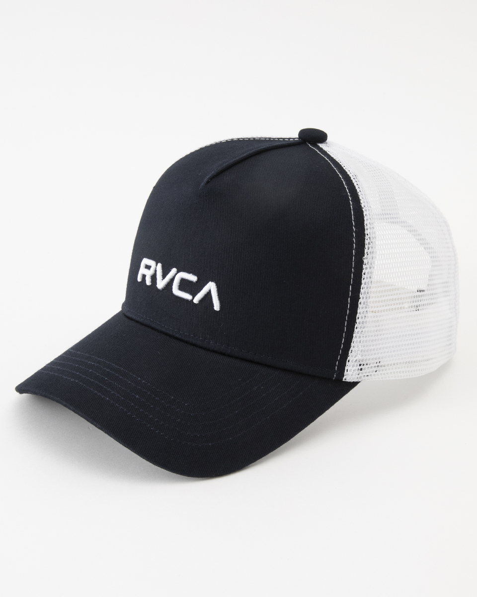 24 SS RVCA ルーカ キャップ RECESSION TRUCKER 帽子 ロゴ トラッカー ...