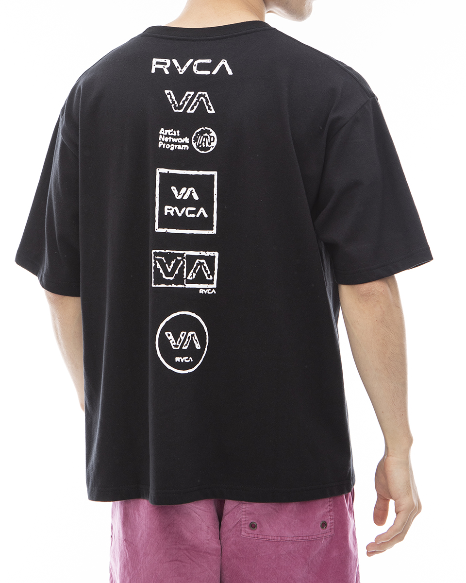 24 SS RVCA ルーカ Tシャツ ALL LOGO 半袖 トップス 夏服 コットン ロゴ サーフィン メンズ ユニセックス 2024年春夏 品番  BE04A-236 BE04A236 日本正規品