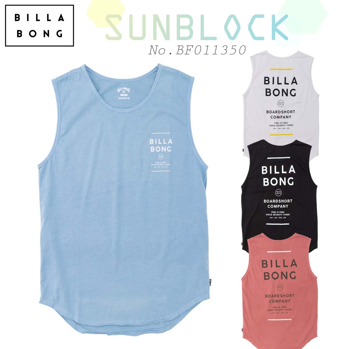 BILLABONG 25 SS ビラボン タンクトップ ノースリーブ 袖なし