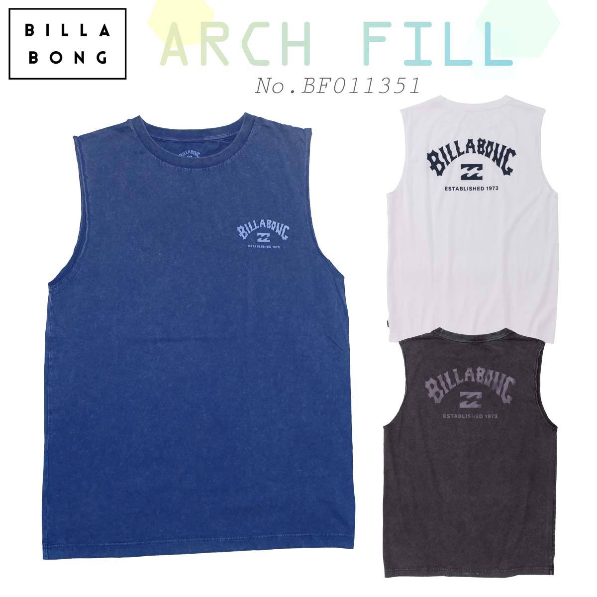 BILLABONG 25 SS ビラボン タンクトップ ノースリーブ 袖なし