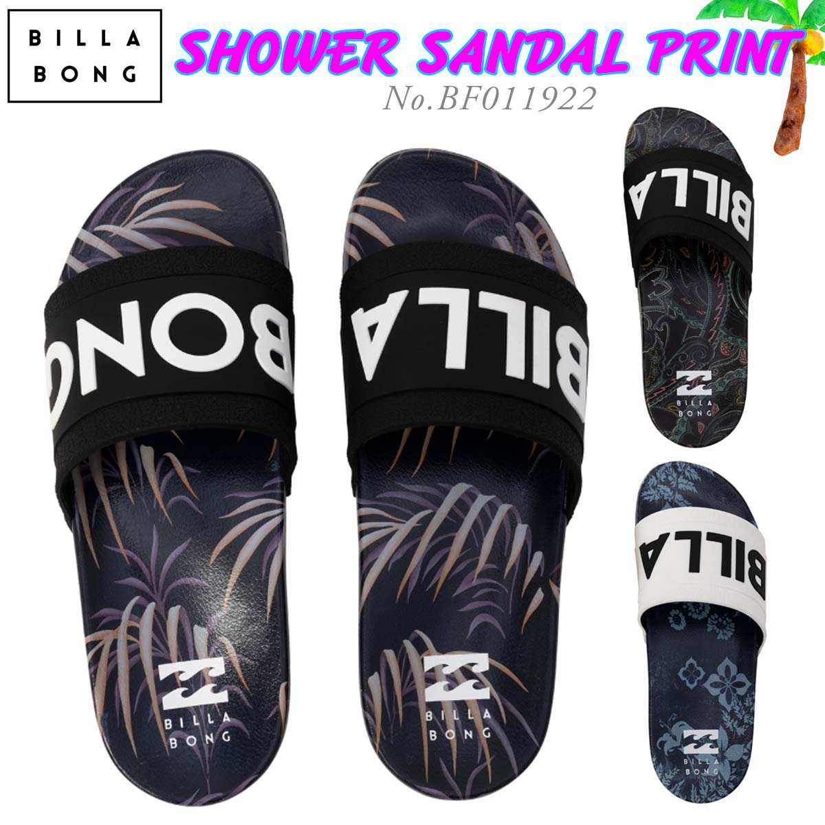 【美品】BILLABONG スプリング L-Relax ビラボン BILLABONG（ビラボン） 25SS BILLABONG サンダル SHOWER SANDAL PRINT