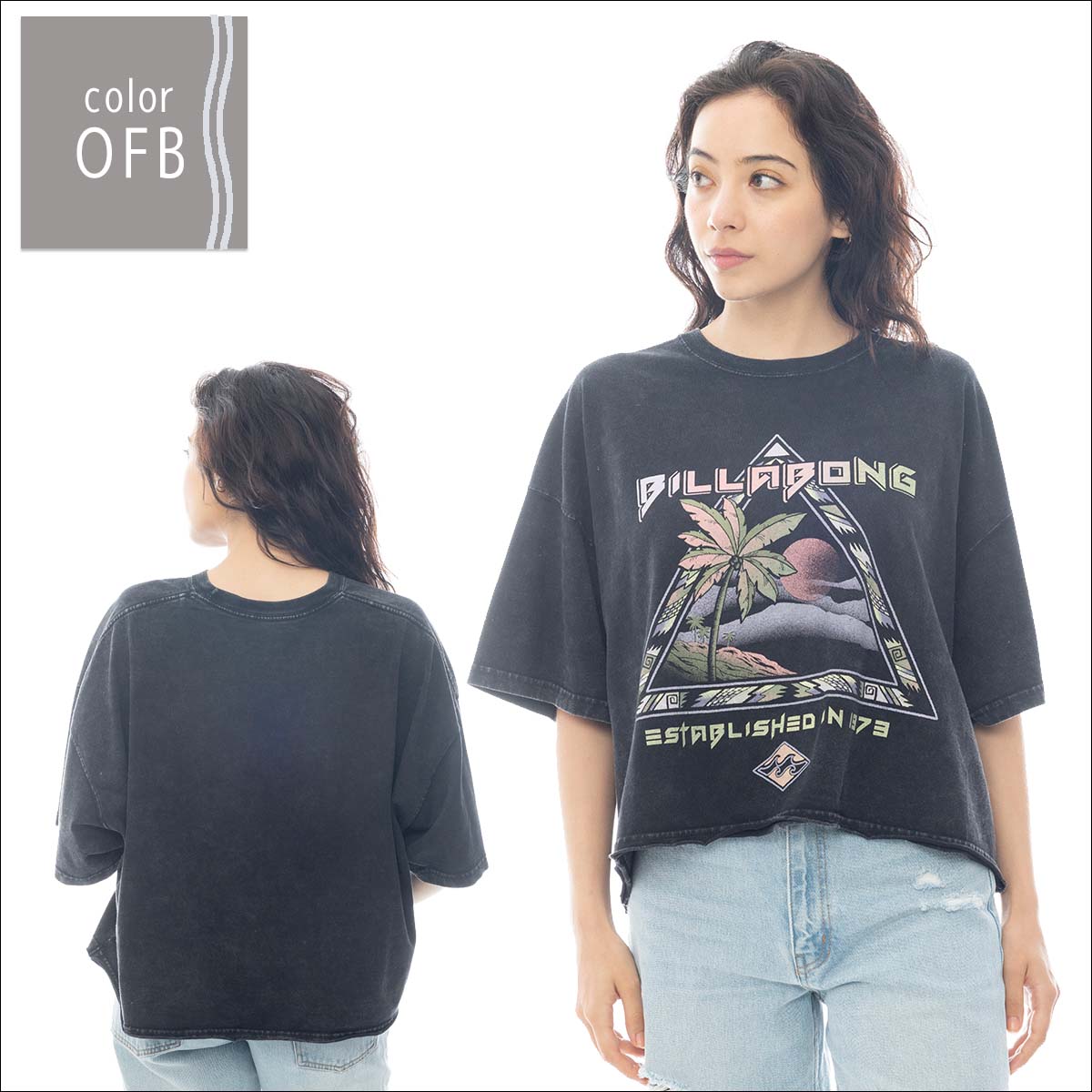 売れ筋商品|||ビラボン Tシャツ レディース トップス Top - hze BILLABONG 25 SS ビラボン Tシャツ 半袖 クロップド丈 ショート