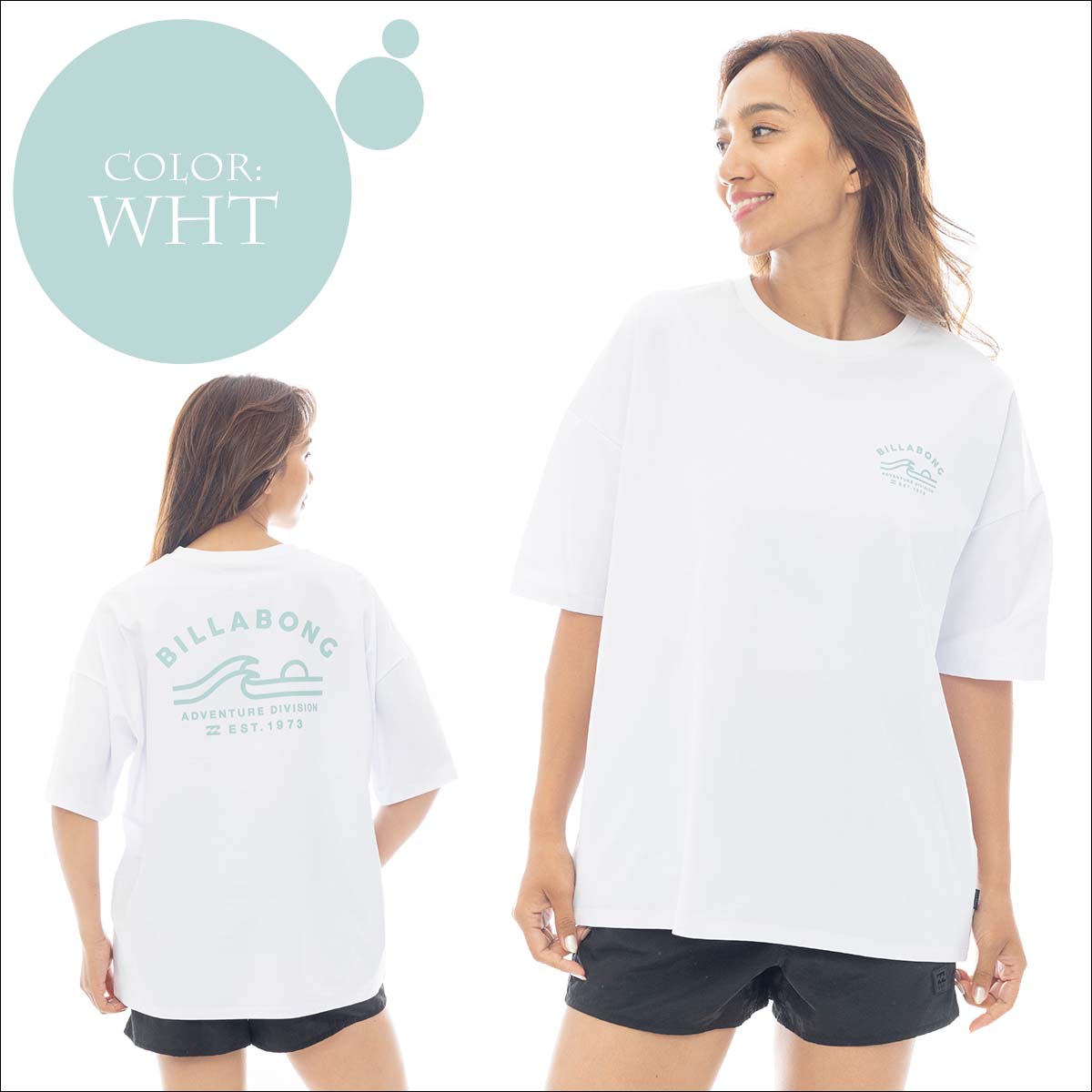 25 SS BILLABONG ビラボン Tシャツ 半袖 水陸両用 機能T ラッシュガード UVカット UPF50+ レディース ADIV RASH SS TEE BF013221 日本正規品 BILLABONG 25 SS ビラボン Tシャツ 半袖 水陸両用 機能T