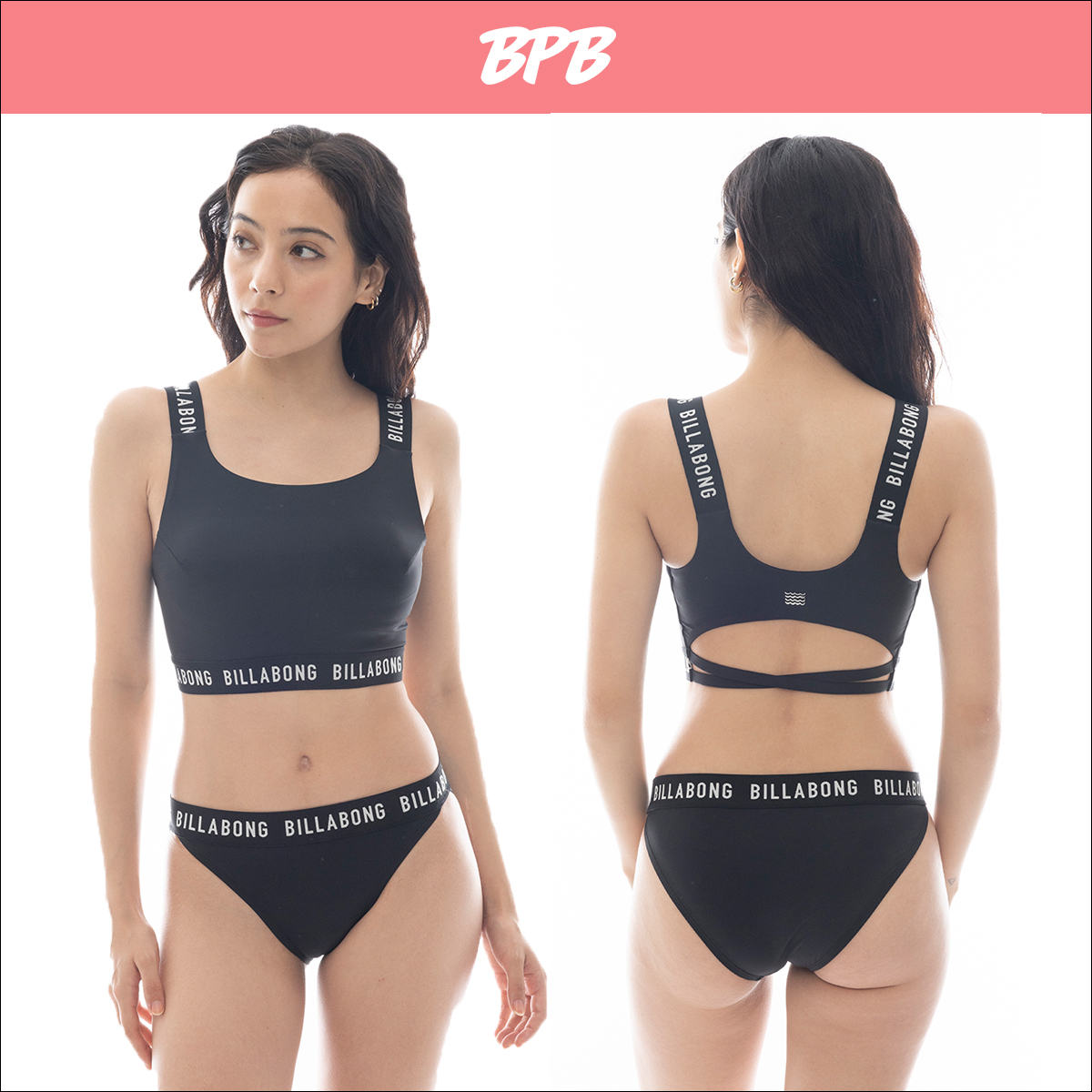 ビラボン　BILLABONG ビキニ　水着Mサイズ　サンダル　ロングパンツセット BILLABONG 25 SS ビラボン 水着 セットアップ ビキニ サーフィン