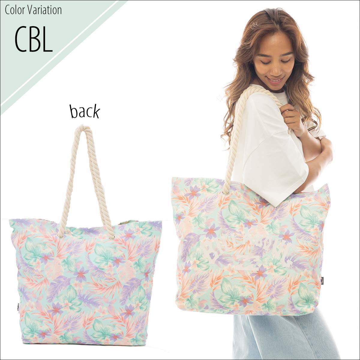 BILLABONG 25 SS ビラボン トートバッグ かばん コットン 花柄