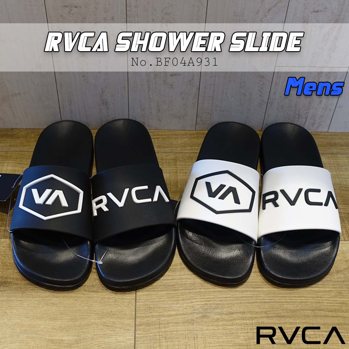 【RVCA】レオ スライド サンダル RVCA 22 ルーカ サンダル LEO SLIDE SANDAL シャワーサンダル