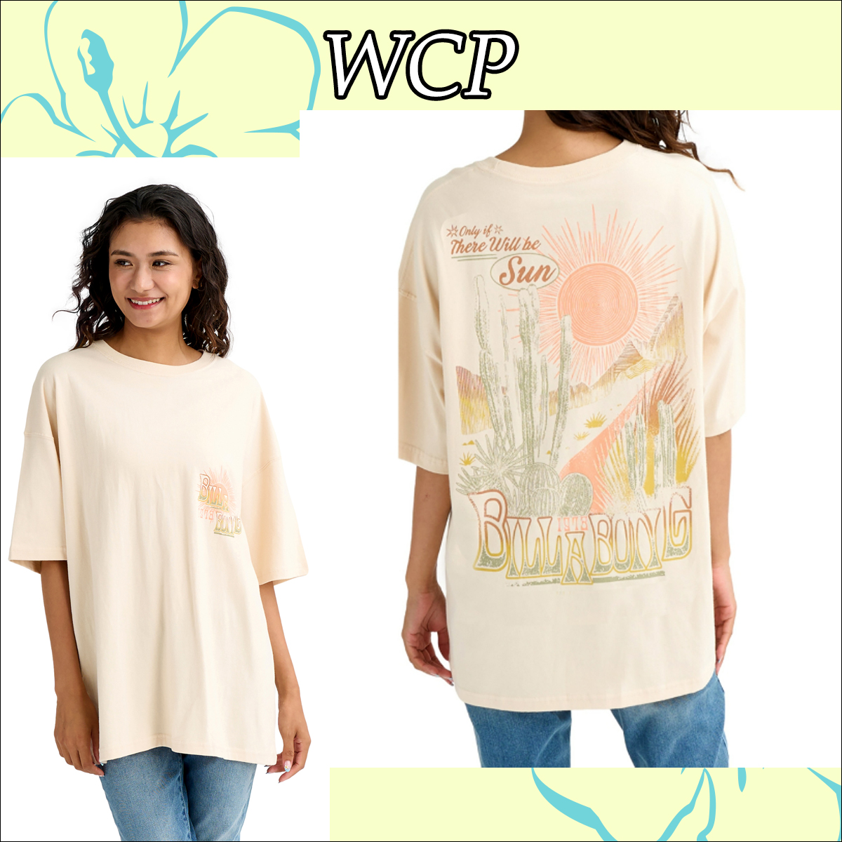 BILLABONG（ビラボン） 26 SS BILLABONG Tシャツ GRAPHIC PRINT LOOSE