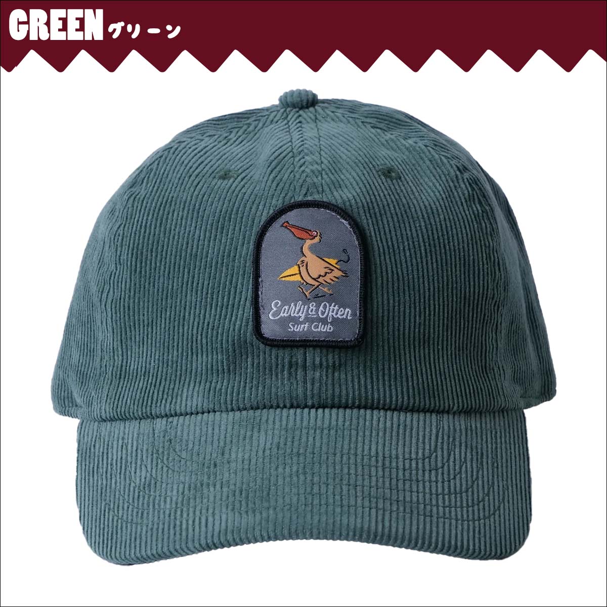 キャップ メンズ 23 Almond アーモンド EARLY&OFTEN CORDUROY