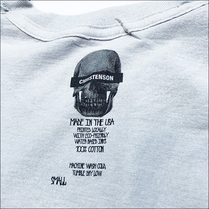 CHRISTENSON クリステンソン Tシャツ CC Cigar Skull Tee 日本正規品