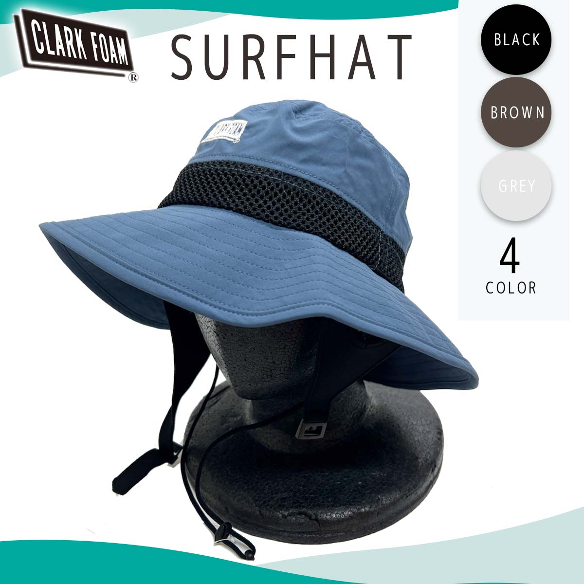 24SS CLARK FOAM クラークフォーム サーフハットSURFHAT 帽子 日焼け