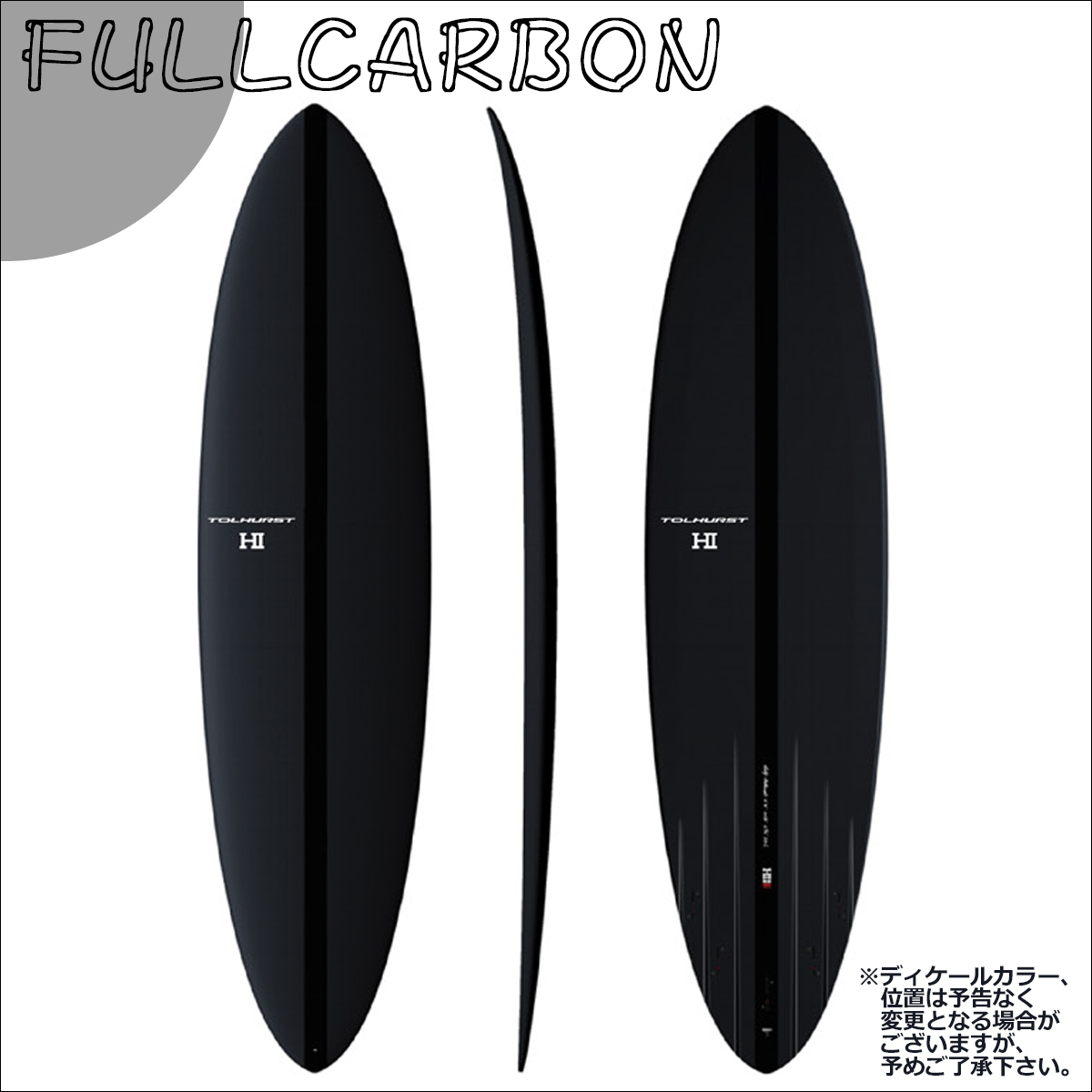 26 サンダーボルト HI サーフボード MID6 BLACK TOLHUST EPS CARBON