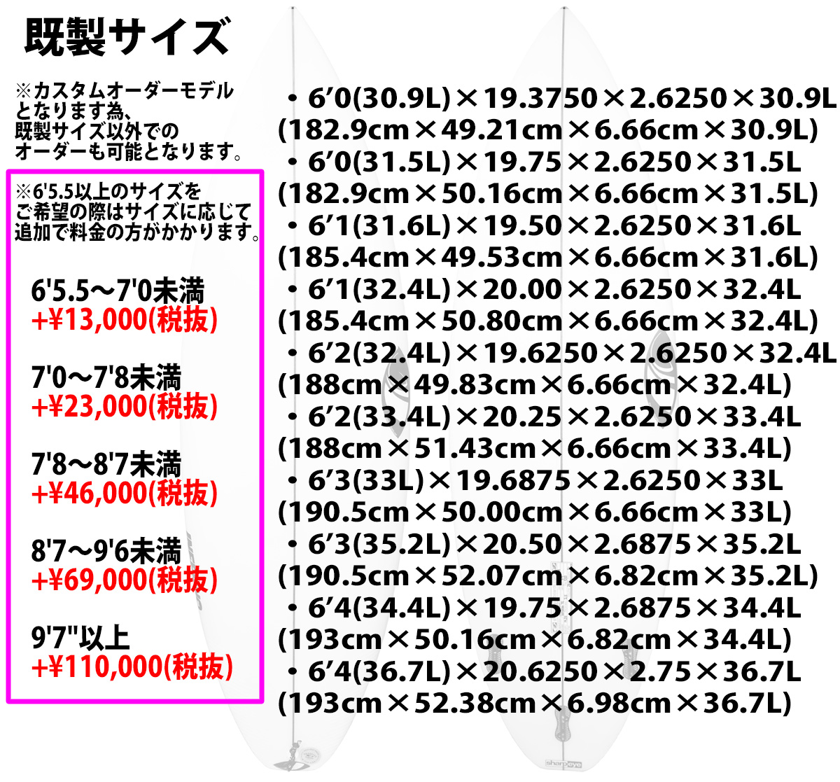 シャープアイ SHARP EYE INFERNO72 インフェルノ72 6'0〜6'4 カスタム