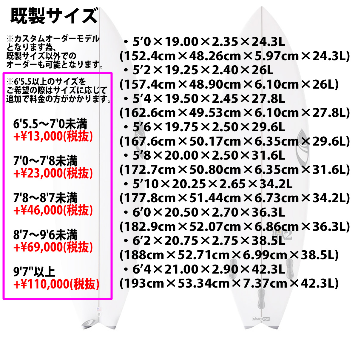 シャープアイ SHARP EYE MODERN 2 モダン 5'0〜6'4 カスタムオーダー