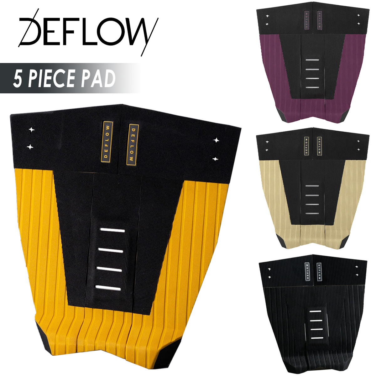 DEFLOW デフロウ デッキパッド 5ピース 5 PIECE PAD サーフボード トラクションパッド デッキパッチ サーフィン 日本正規品 DEFLOW デフロウ デッキパッド 5ピース 5 PIECE PAD サーフボード