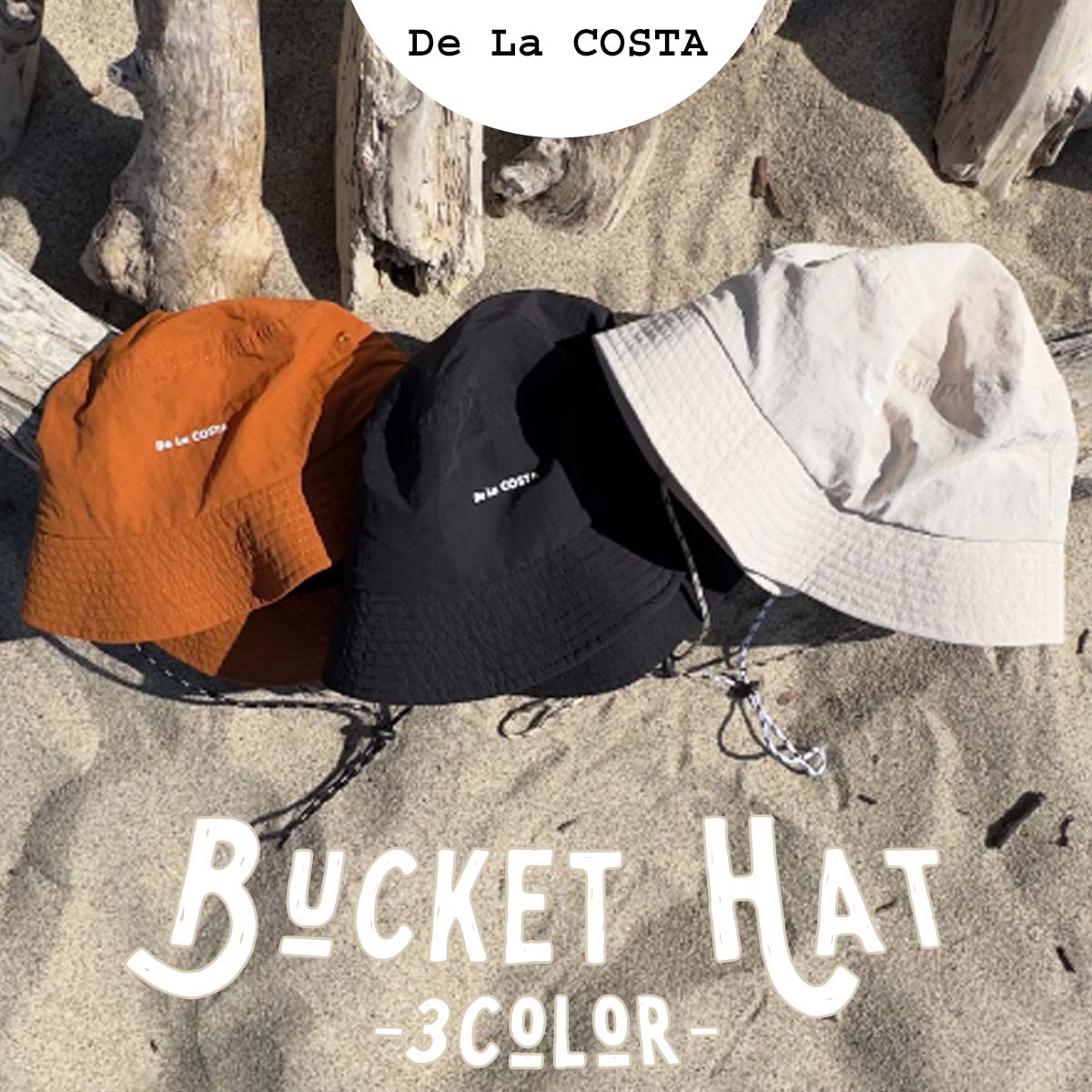 未使用　日本製　レィテースハット　サイズ57.5M HAT 帽子 バケットハット delabkthat-1.jpg
