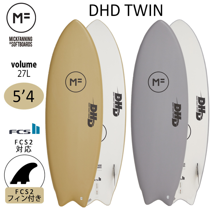 2022年モデル ミックファニング ソフトボード DHD TWIN 5'4 サーフボード MICK FANNING MF soft boards  シリーズ 日本正規品