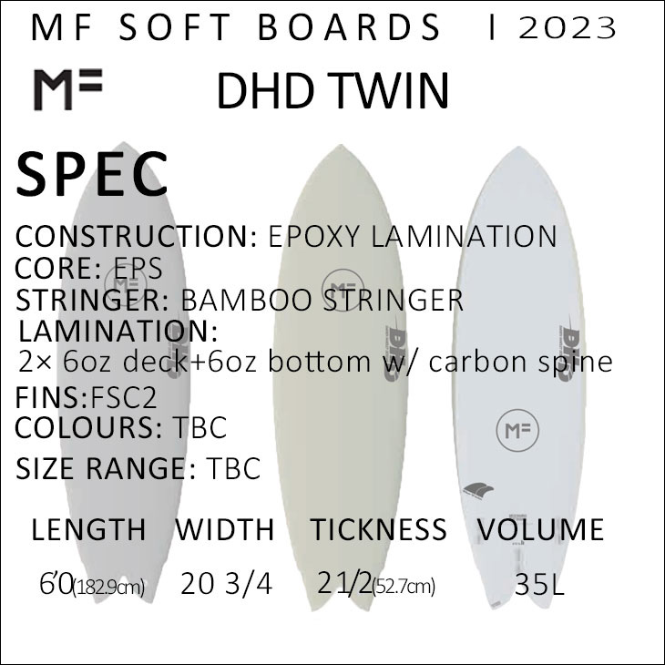 DHDサーフボード　6'6\" MID TWIN 手渡し DHDサーフボード 6´6 MID TWIN 手渡し