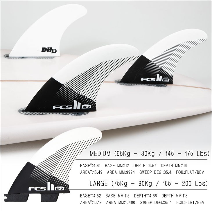 FCS2 フィン DHD PC Tri Fins Darren Handley ダレンハンドレー トライ