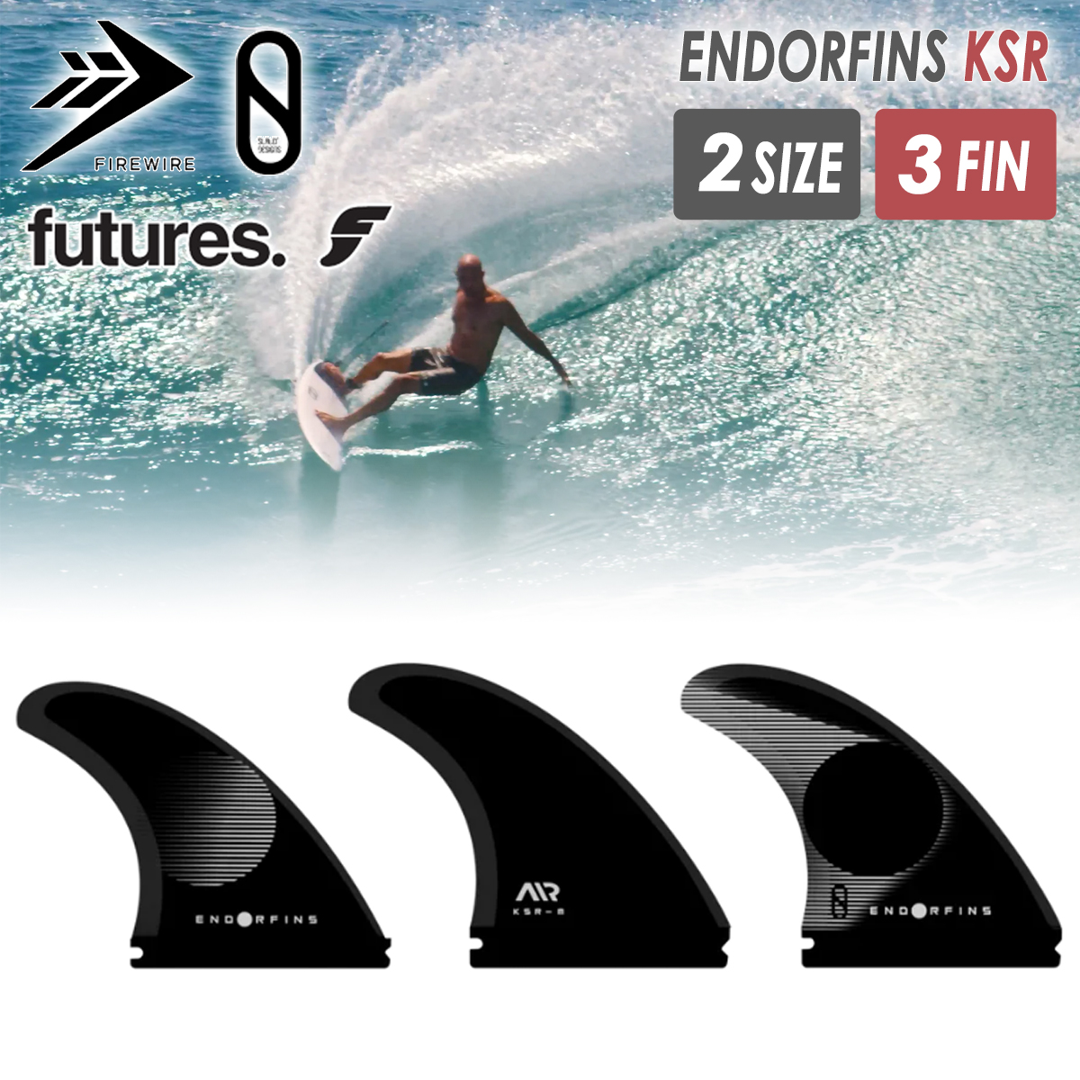 パキラ　ENDORFINS　KSI-00　エンダーフィン　クアッドリア ENDORFINS KSR フィン エンダーフィン futures. フューチャー トライ