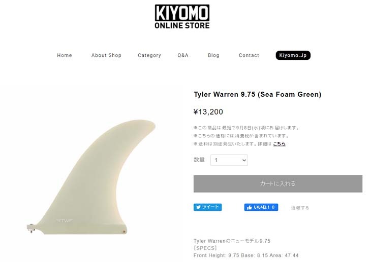 CAPTAIN FIN（キャプテンフィン） フィン Tyler Warren Pivot 9.75