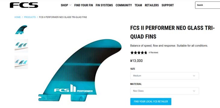 FCS 20 FCS2 フィン PERFORMER Neo Glass パフォーマー TRI-QUAD FCS 20 FCS2 フィン PERFORMER Neo Glass パフォーマー TRI-QUAD