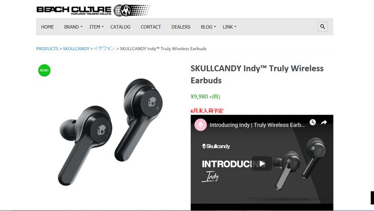 Skullcandy スカルキャンディー イヤホン インディ ワイヤレス Skullcandy スカルキャンディー イヤホン インディ ワイヤレス