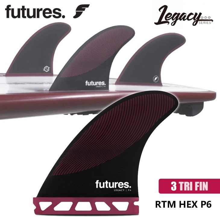 Futures. フューチャー フィン RTM HEX P6 PIVOT ピボット トライ ミディアム Mサイズ 3本セット バーガンディ 赤  日本正規品 :rhp6:オーシャン スポーツ 通販 