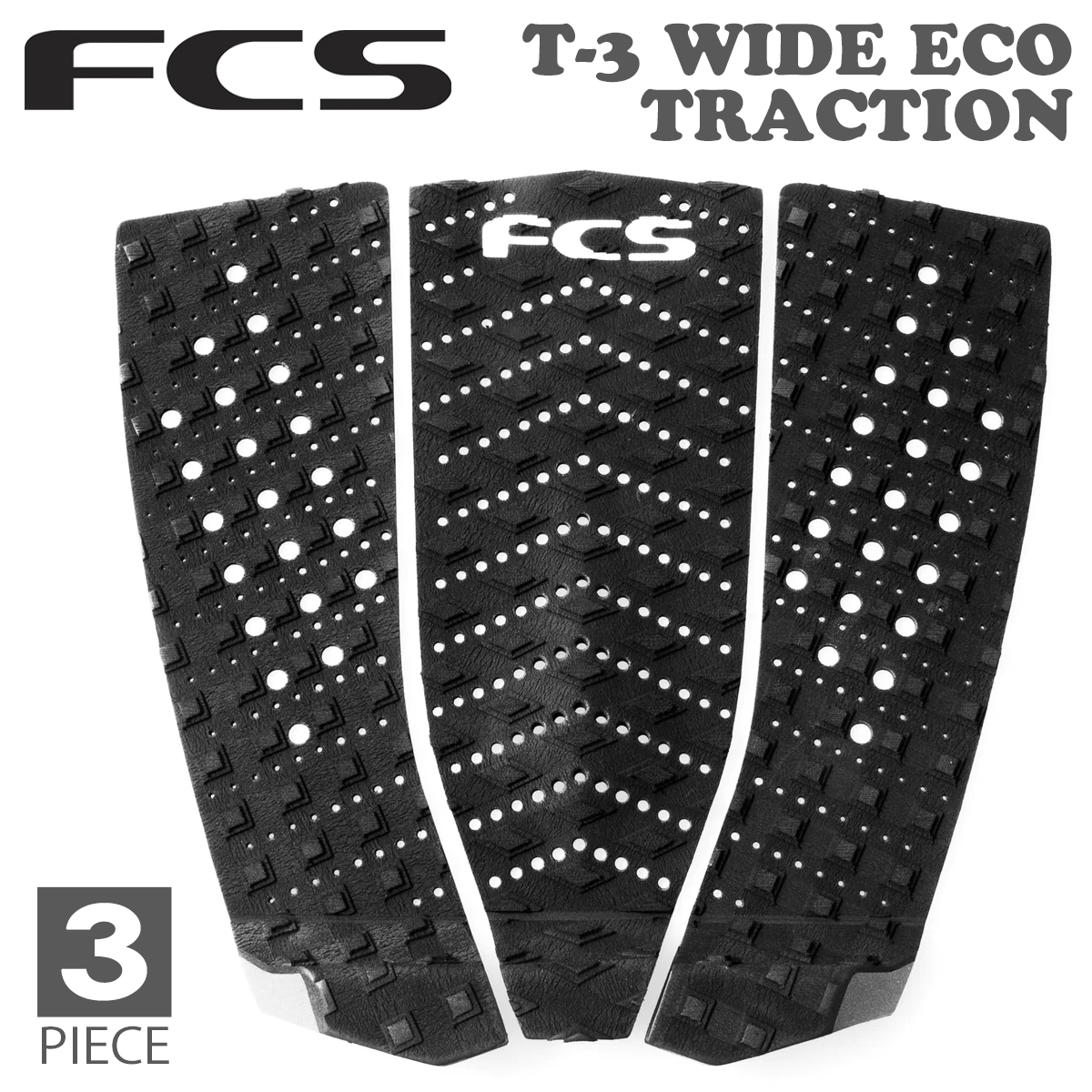 24 FCS デッキパッド ECO T3W T-3 W WIDE TRACTION ワイド 3ピース