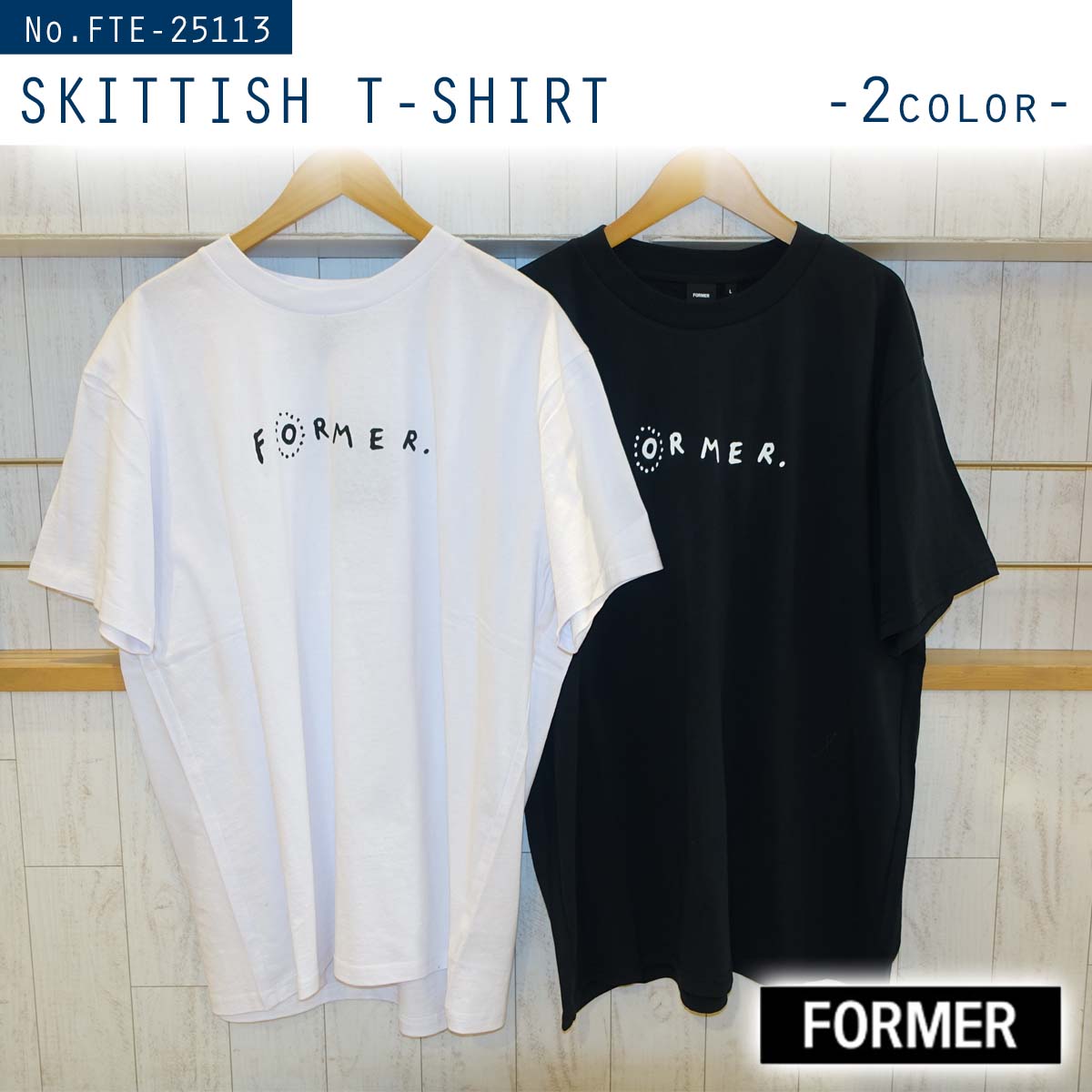 25 SS FORMER フォーマー Tシャツ 半袖 ホワイト メンズ ユニ