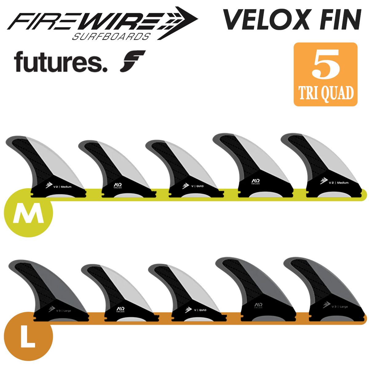 FCS2 FIRE FIREWIREフィン / Medium / 5枚セット FCS2 FIRE FIREWIREフィン / Medium / 5枚セット FCS II
