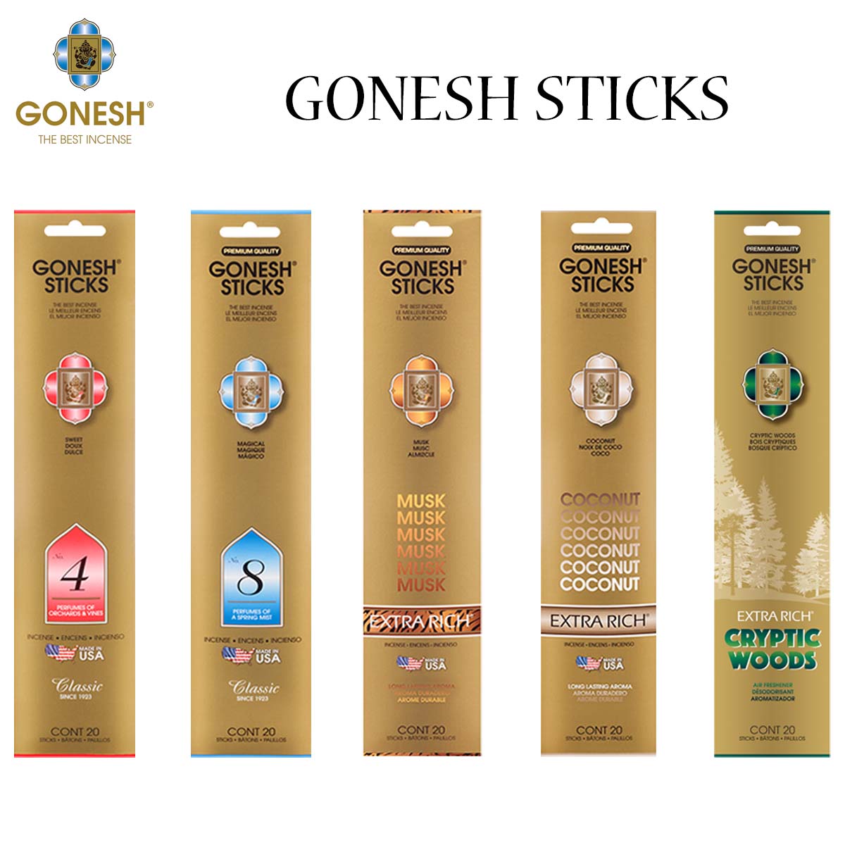 GONESH ガーネッシュ 芳香剤 20 STICKS ルームフレグランス