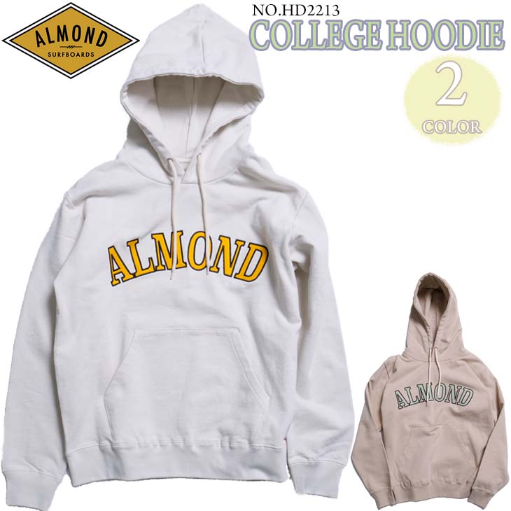 【未使用】Almond Surfboards & Design アーモンド サーフボード デザイン SCRIPT SLEEVE スウェット プルオーバー パーカー S ブラック HD1906W ユニセックス 22/23 FW Almond Surfboards & Design アーモンドサーフボードデザイン