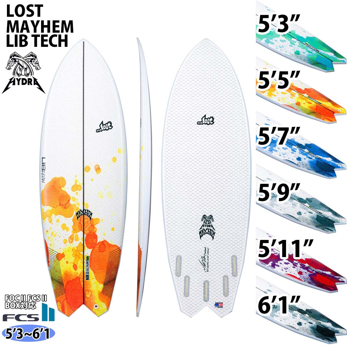 新品　ロスト×リブテック　HYDRA 5.3 楽天市場】送料無料 LIBTECH リブテック LOST ロスト メイヘム