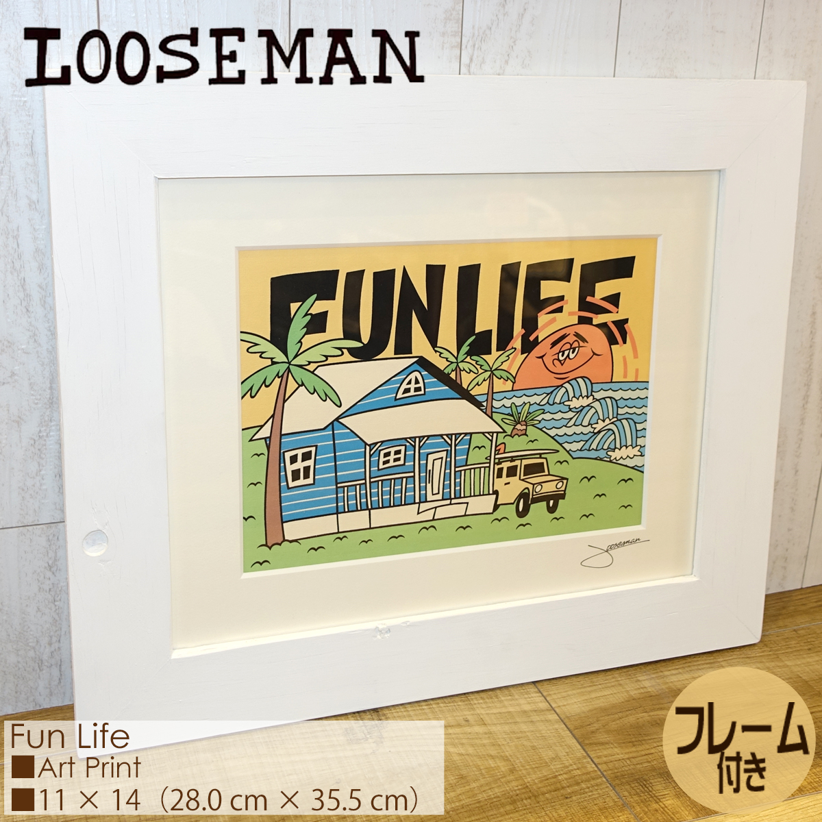 ハワイアート／マット額装付き絵(椰子のネイティブハウス)1枚 楽天市場】ハワイ アート 絵画 壁掛け TAMO（タモ）ハワイアン