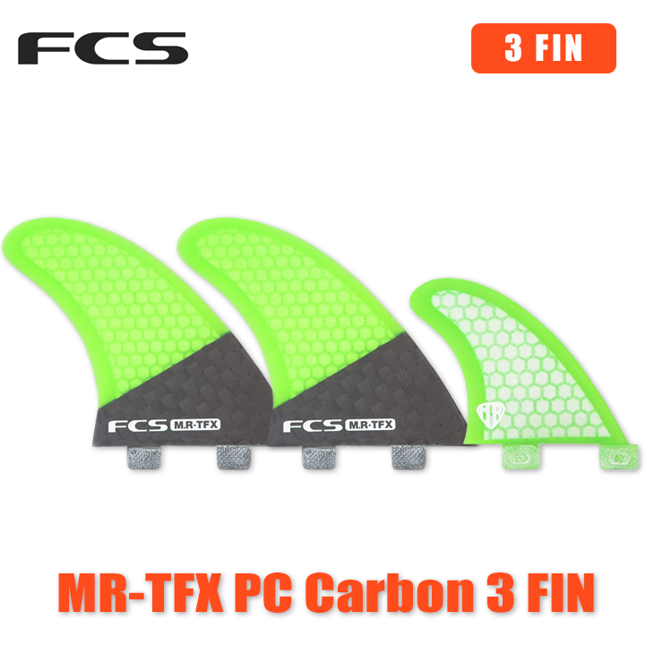 FCS エフシーエス フィン 3FIN FCSMR-TFX PC Carbon/Fluro カーボン PC