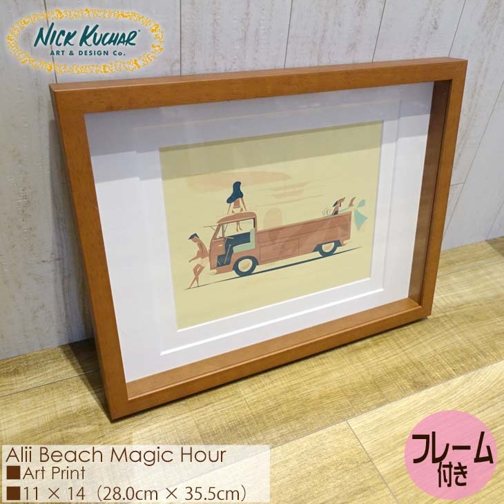 marcott1202様★ニックカッチャー用額縁 Nick Kuchar ニックカッチャー Alii Beach Magic Hour Art Print