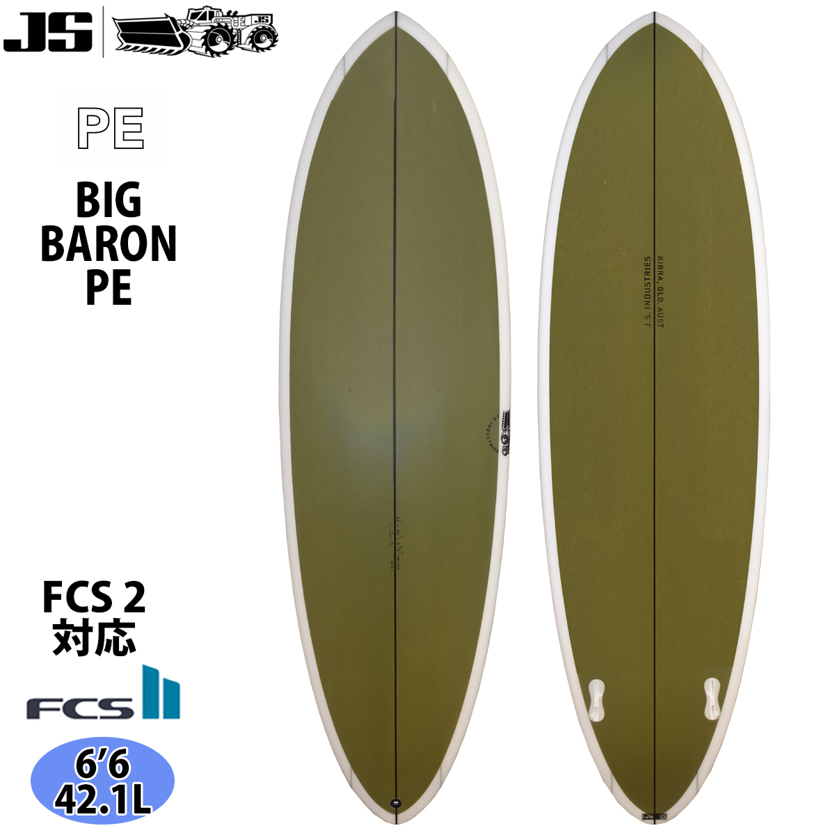 23 JS Industries サーフボード Big Baron PE FCS2 ビッグバロン 6'6