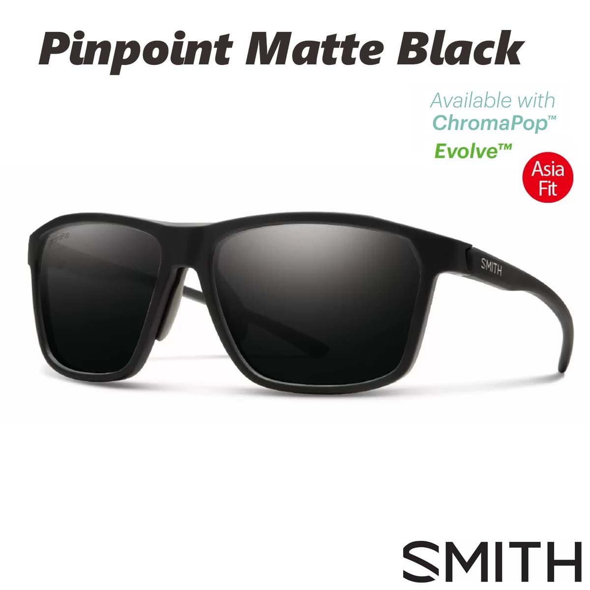 510 スミス　SMITH　スポーツ　サングラス　度無 23 SMITH スミス サングラス Pinpoint マット フレーム 釣り 海 自転車