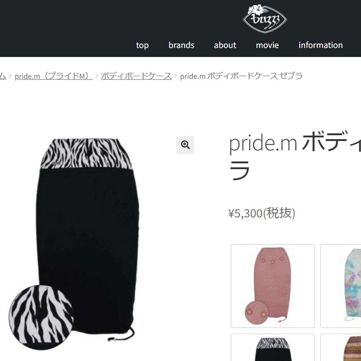 FRUITS ボディボード 美品　ニットボードケース付き Pride.M プライドエム ボディーボードケース ボードケース ニット