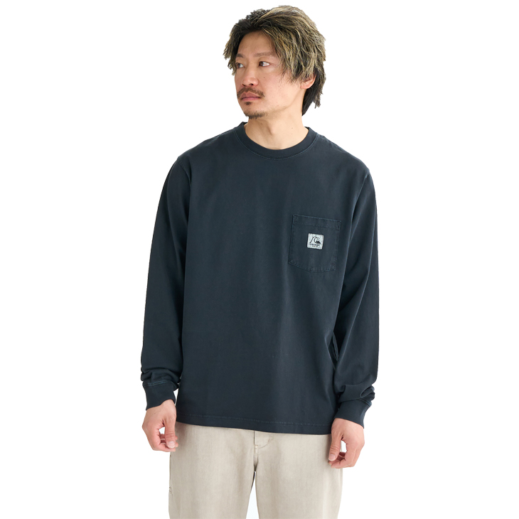 25 FW Quiksilver クイックシルバー ロンT 長袖 Tシャツ ロゴ入り