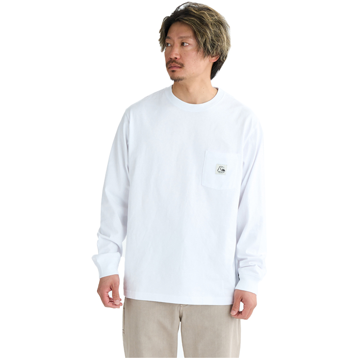 25 FW Quiksilver クイックシルバー ロンT 長袖 Tシャツ ロゴ入り
