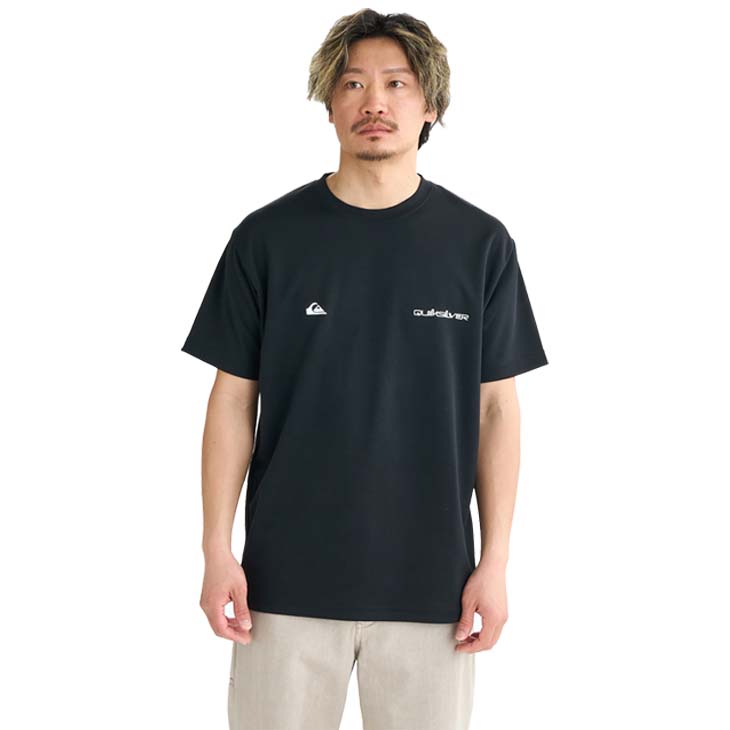 「極美品」 QUIKSILVER シーガル ブラック 半袖 Quiksilver（クイックシルバー） 25 QUIKSILVER Tシャツ DOUBLE LOGO