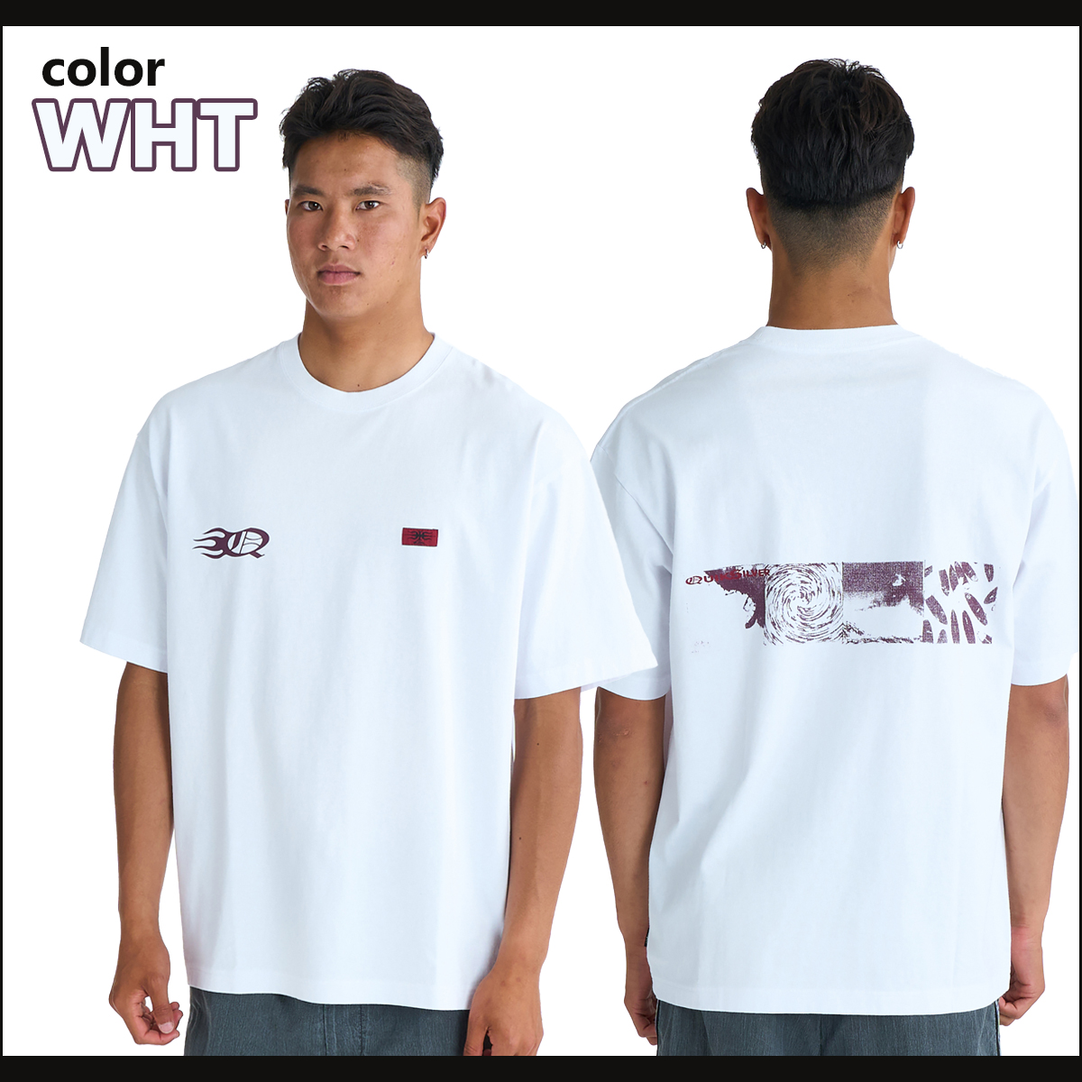 【kolor 26SS】グラフィック Tシャツ ホワイト サイズ2 Quiksilver（クイックシルバー） 26SS Quiksilver クイックシルバーT