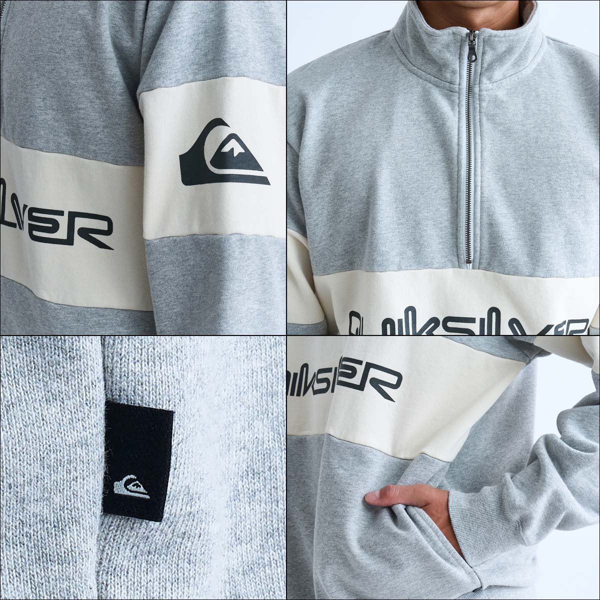 QUIKSILVER クイックシルバー ハーフジップ トレーナー メンズ