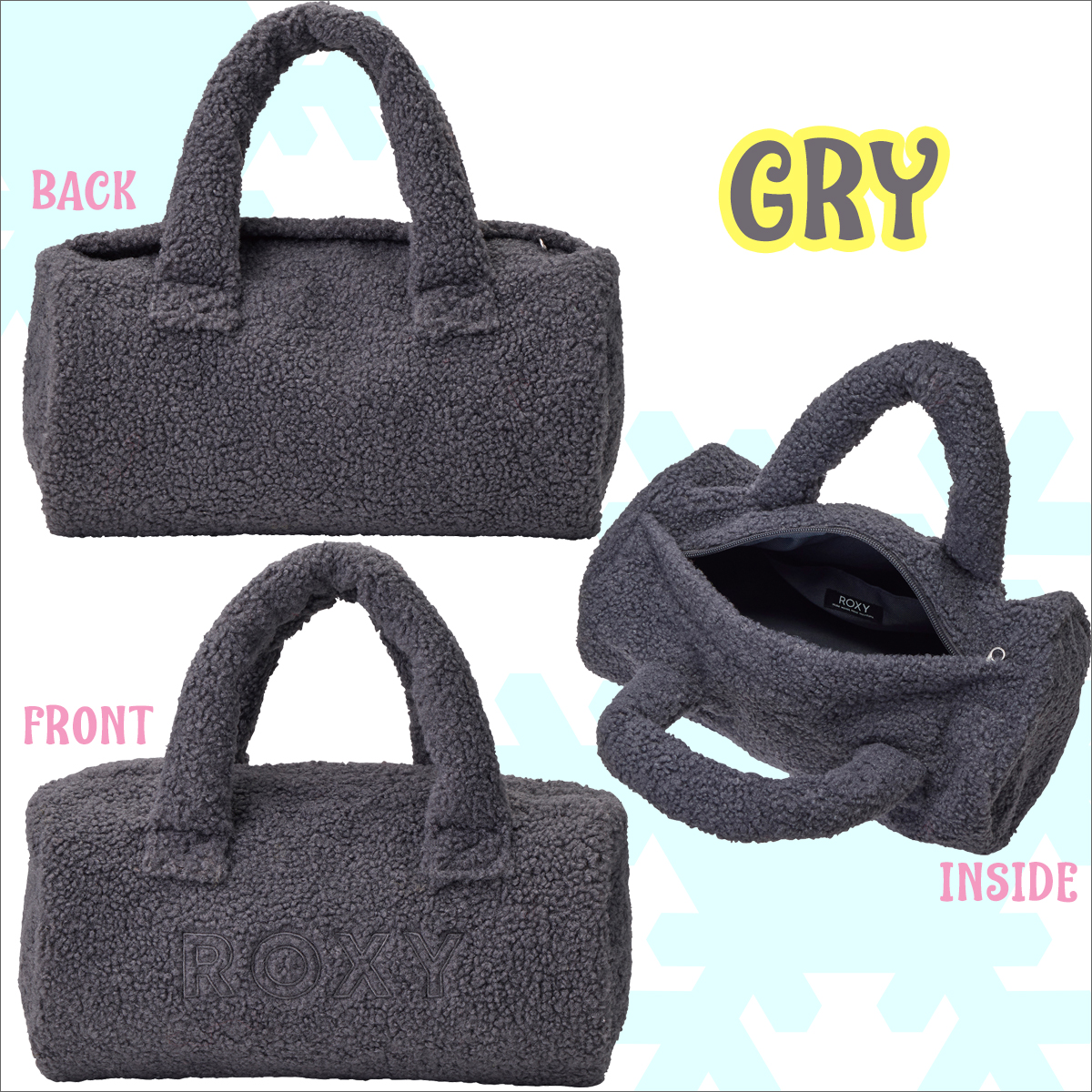 ROXY 24 ロキシー ミニドラムバッグ ふわふわ ボア ドラムバッグ